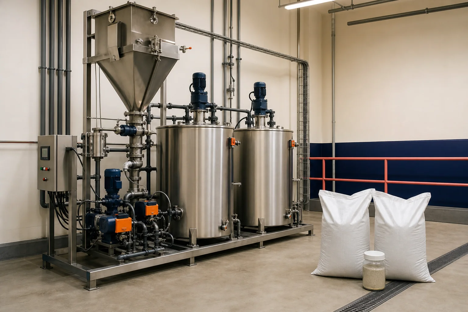 Nonionic PAM preparation equipment and sealed product bags